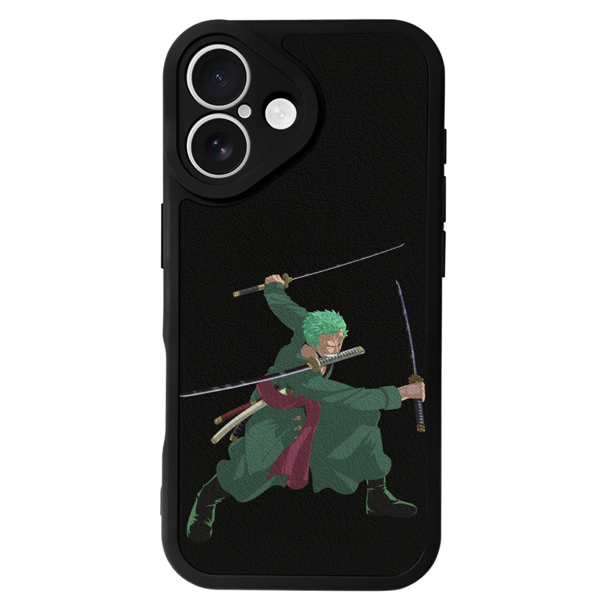 ワンピース ロロノア・ゾロ ONE PIECE Roronoa Zoro 【iPhone 16シリーズ対応】シリコンスマホケース（レザー調） 材質：シリコン